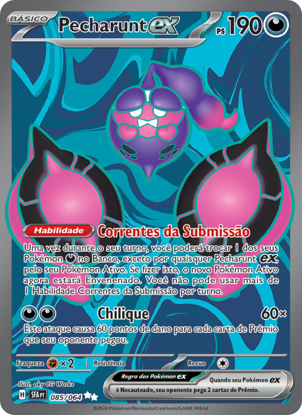 Pecharunt ex 085 — Fábulas Nebulosas (Portuguese Pokémon TCG card)
