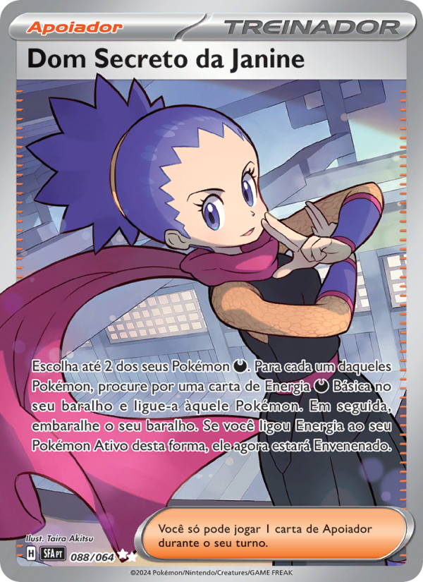 Dom Secreto da Janine 088 — Fábulas Nebulosas (Portuguese Pokémon TCG card)