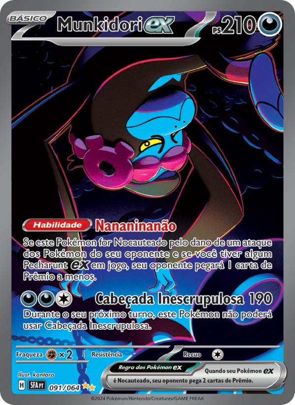 Munkidori ex 091 — Fábulas Nebulosas (Portuguese Pokémon TCG card)
