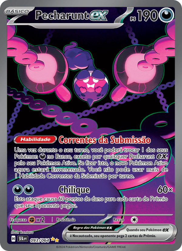 Pecharunt ex 093 — Fábulas Nebulosas (Portuguese Pokémon TCG card)