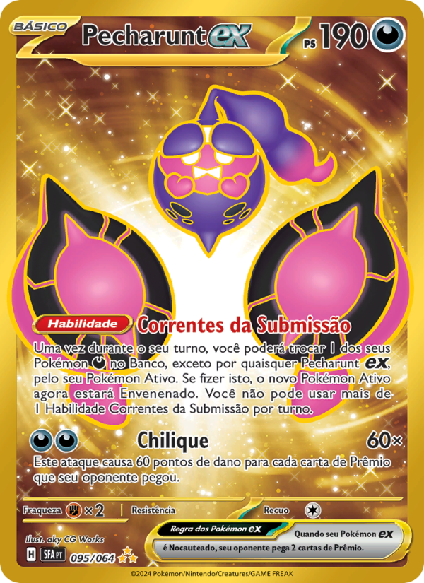 Pecharunt ex 095 — Fábulas Nebulosas (Portuguese Pokémon TCG card)