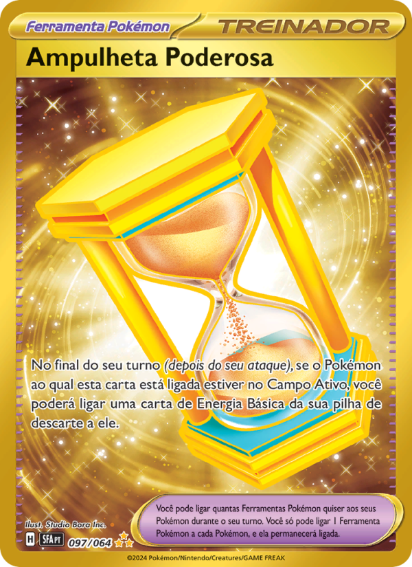 Ampulheta Poderosa 097 — Fábulas Nebulosas (Portuguese Pokémon TCG card)
