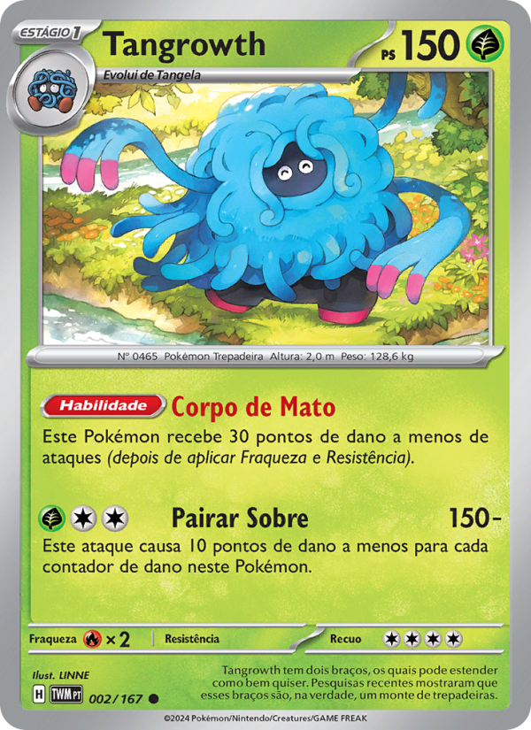 Tangrowth 002 — Máscaras do Crepúsculo (Portuguese Pokémon TCG card)