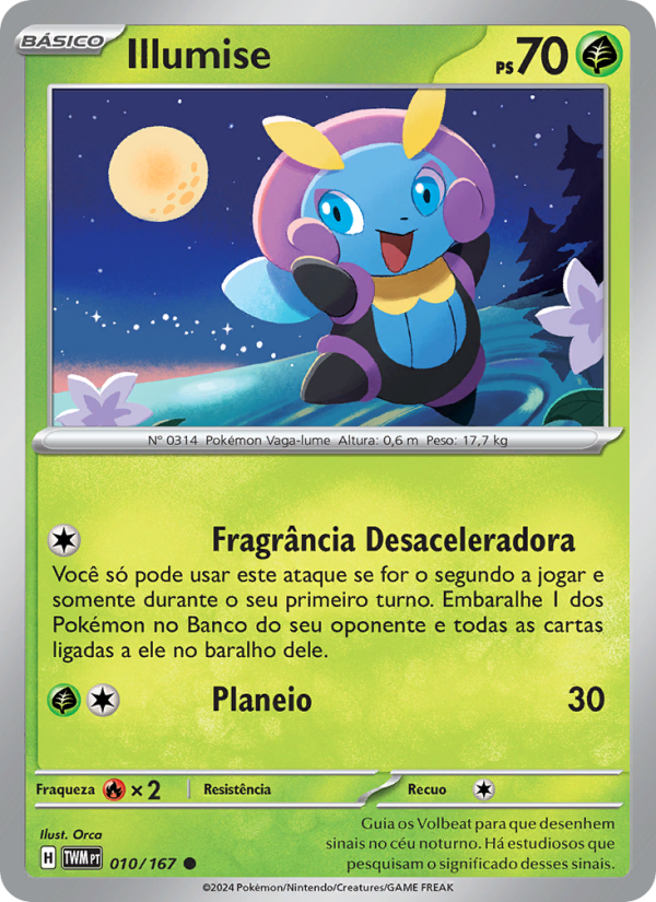 Illumise 010 — Máscaras do Crepúsculo (Portuguese Pokémon TCG card)