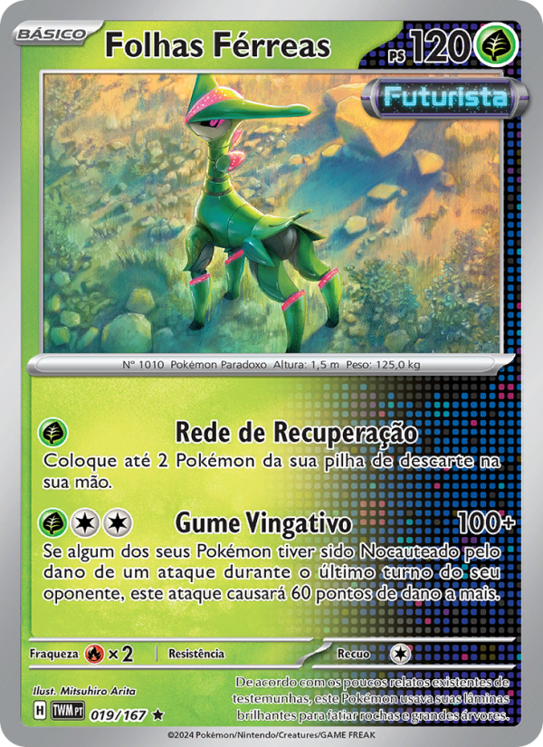 Folhas Férreas 019 — Máscaras do Crepúsculo (Portuguese Pokémon TCG card)