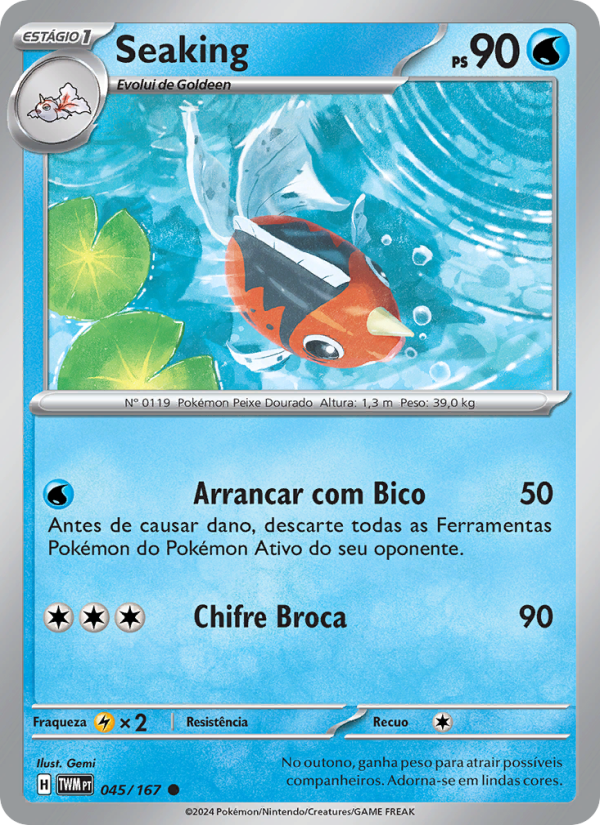 Seaking 045 — Máscaras do Crepúsculo (Portuguese Pokémon TCG card)