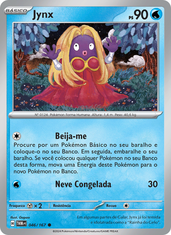 Jynx 046 — Máscaras do Crepúsculo (Portuguese Pokémon TCG card)