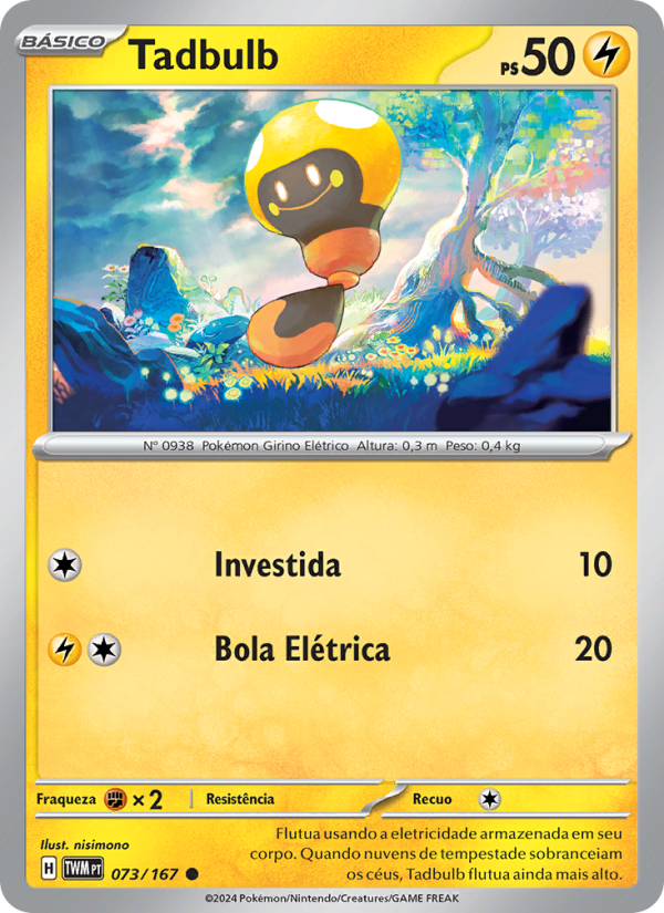 Tadbulb 073 — Máscaras do Crepúsculo (Portuguese Pokémon TCG card)