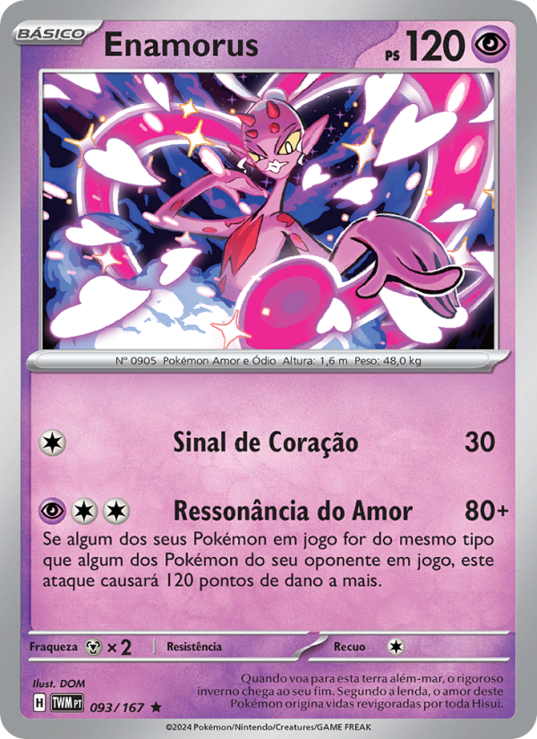 Enamorus 093 — Máscaras do Crepúsculo (Portuguese Pokémon TCG card)