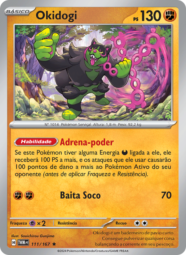 Okidogi 111 — Máscaras do Crepúsculo (Portuguese Pokémon TCG card)