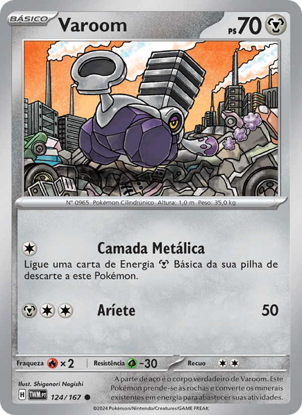 Varoom 124 — Máscaras do Crepúsculo (Portuguese Pokémon TCG card)