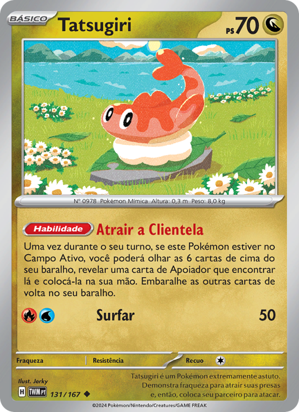 Tatsugiri 131 — Máscaras do Crepúsculo (Portuguese Pokémon TCG card)