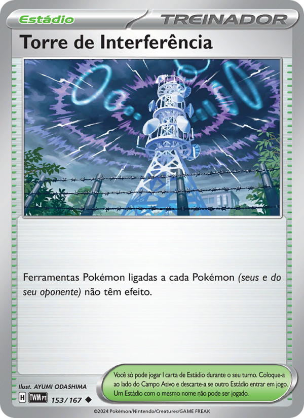 Torre de Interferência 153 — Máscaras do Crepúsculo (Portuguese Pokémon TCG card)