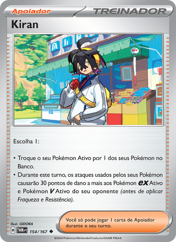 Kiran 154 — Máscaras do Crepúsculo (Portuguese Pokémon TCG card)