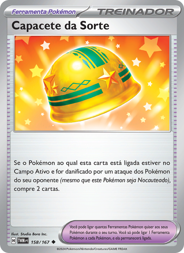 Capacete da Sorte 158 — Máscaras do Crepúsculo (Portuguese Pokémon TCG card)