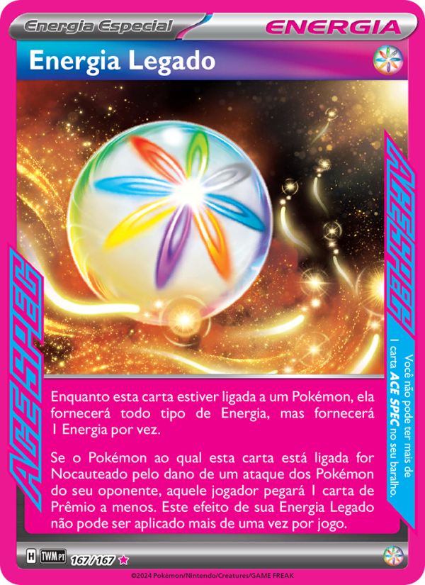 Energia Legado 167 — Máscaras do Crepúsculo (Portuguese Pokémon TCG card)