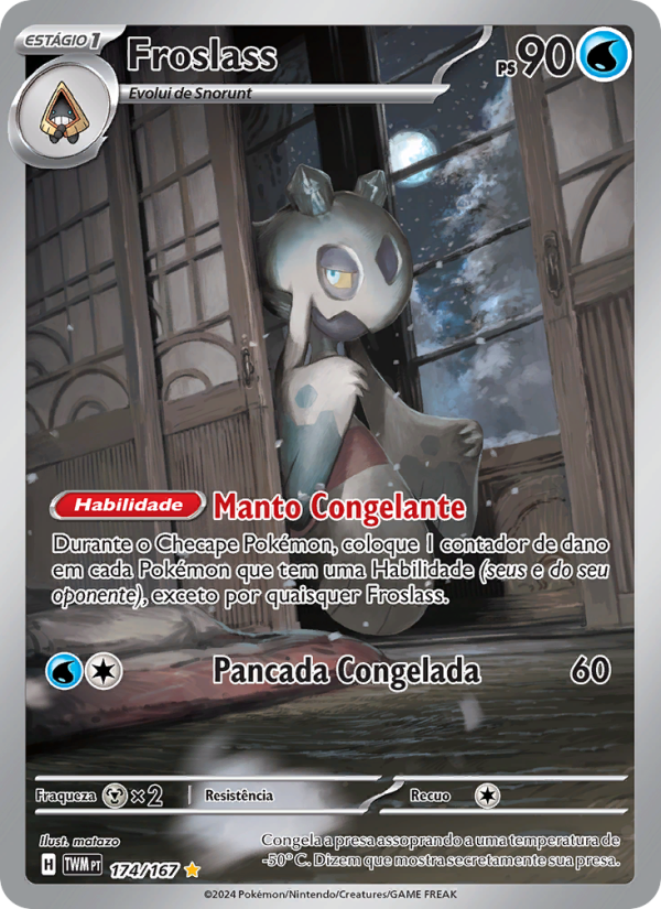 Froslass 174 — Twilight Masquerade (Portuguese Pokémon TCG card)