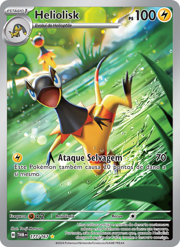 Heliolisk 177 — Máscaras do Crepúsculo (Portuguese Pokémon TCG card)