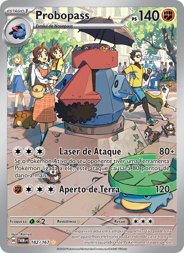 Probopass 182 — Twilight Masquerade (Portuguese Pokémon TCG card)