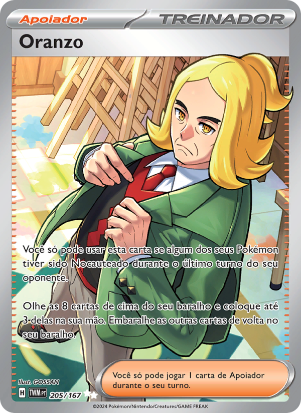 Oranzo 205 — Máscaras do Crepúsculo (Portuguese Pokémon TCG card)