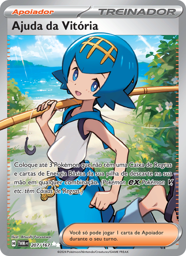Ajuda da Vitória 207 — Máscaras do Crepúsculo (Portuguese Pokémon TCG card)