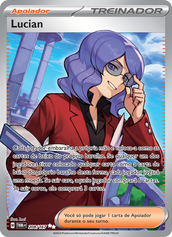 Lucian 208 — Máscaras do Crepúsculo (Portuguese Pokémon TCG card)