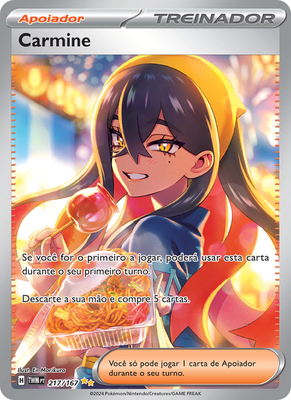 Carmine 217 — Máscaras do Crepúsculo (Portuguese Pokémon TCG card)