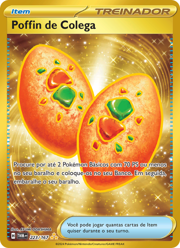 Poffin de Colega 223 — Máscaras do Crepúsculo (Portuguese Pokémon TCG card)