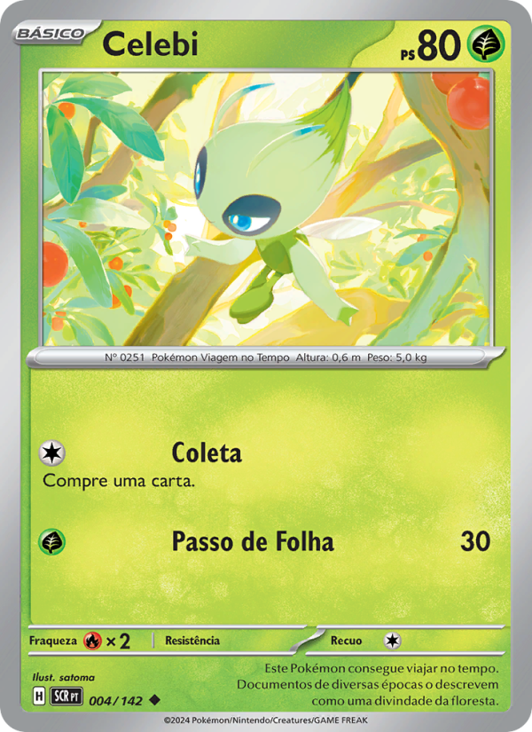 Celebi 004 — Coroa Estelar (Portuguese Pokémon TCG card)