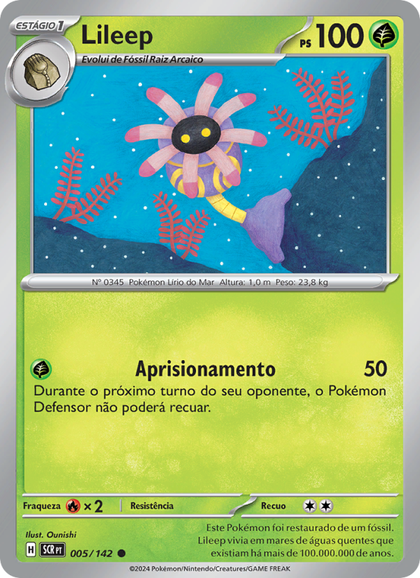 Lileep 005 — Coroa Estelar (Portuguese Pokémon TCG card)