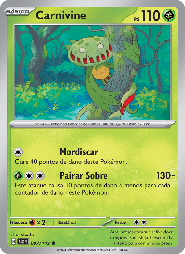 Carnivine 007 — Coroa Estelar (Portuguese Pokémon TCG card)