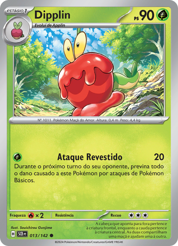Dipplin 013 — Stellar Crown (Portuguese Pokémon TCG card)