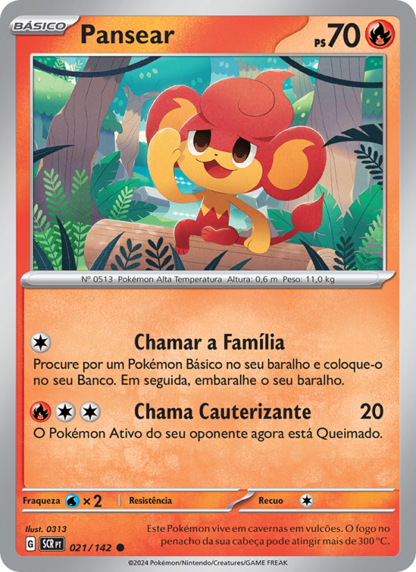 Pansear 021 — Coroa Estelar (Portuguese Pokémon TCG card)