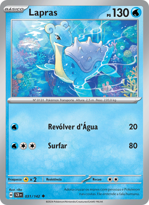 Lapras 031 — Coroa Estelar (Portuguese Pokémon TCG card)