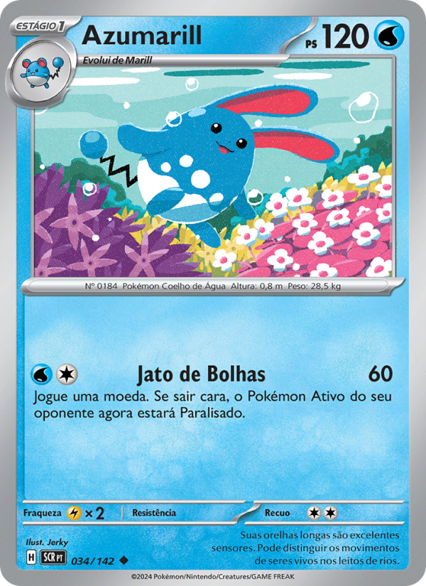 Azumarill 034 — Coroa Estelar (Portuguese Pokémon TCG card)