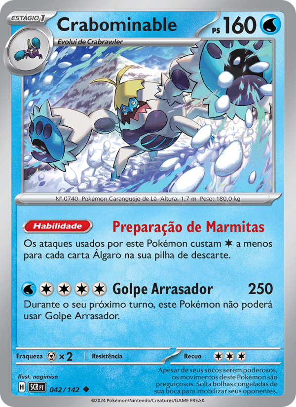 Crabominable 042 — Coroa Estelar (Portuguese Pokémon TCG card)