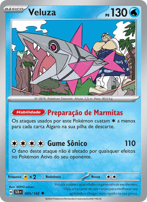 Veluza 045 — Coroa Estelar (Portuguese Pokémon TCG card)