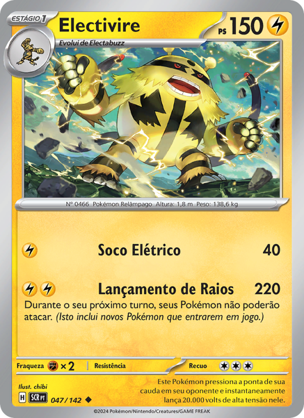 Electivire 047 — Coroa Estelar (Portuguese Pokémon TCG card)
