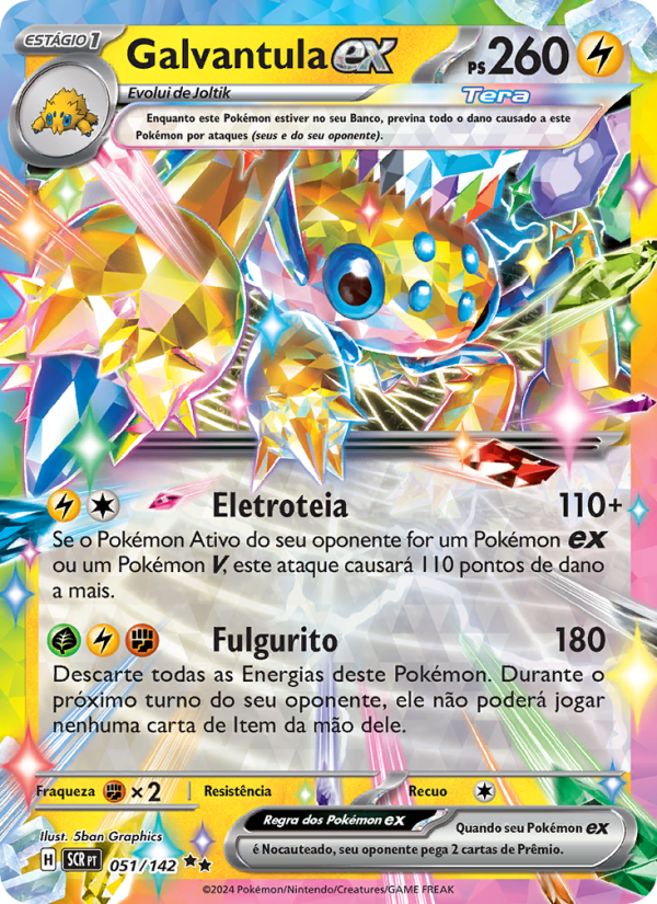 Galvantula ex 051 — Coroa Estelar (Portuguese Pokémon TCG card)