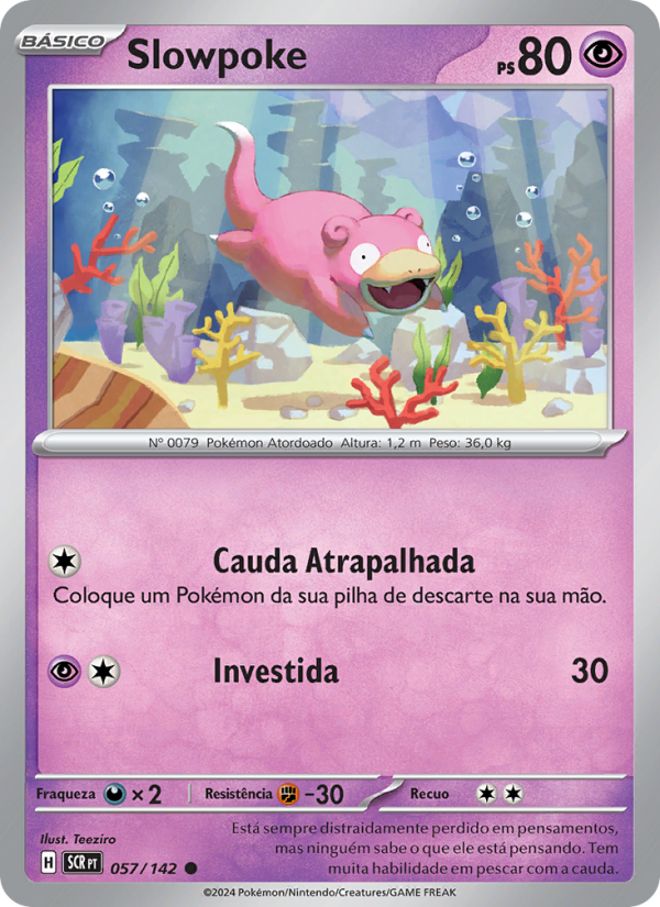 Slowpoke 057 — Coroa Estelar (Portuguese Pokémon TCG card)