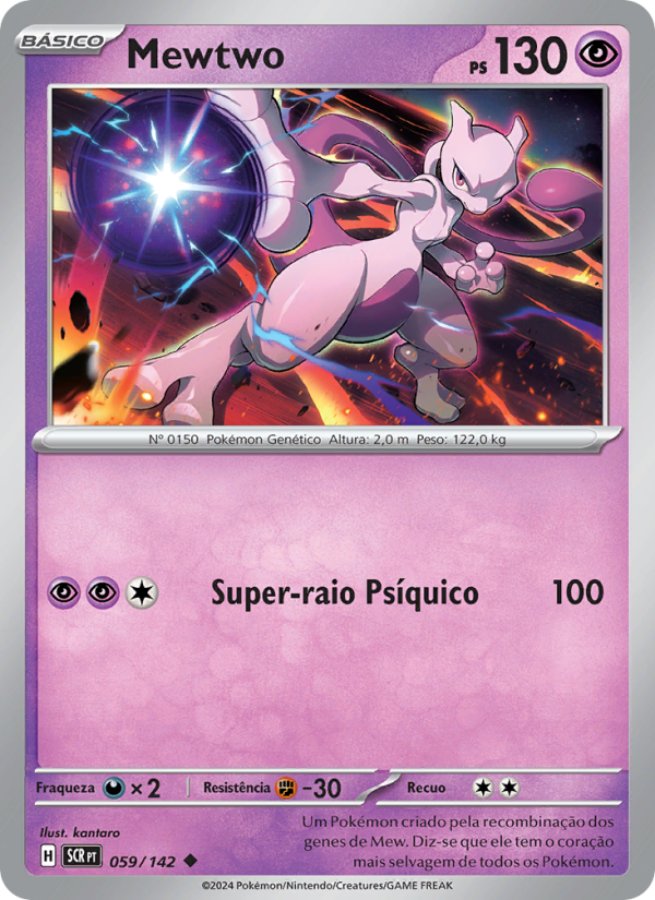 Mewtwo 059 — Coroa Estelar (Portuguese Pokémon TCG card)