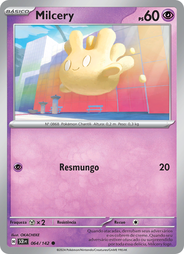 Milcery 064 — Coroa Estelar (Portuguese Pokémon TCG card)