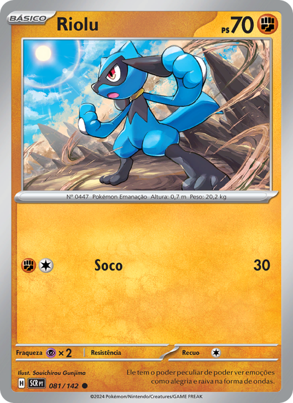 Riolu 081 — Coroa Estelar (Portuguese Pokémon TCG card)
