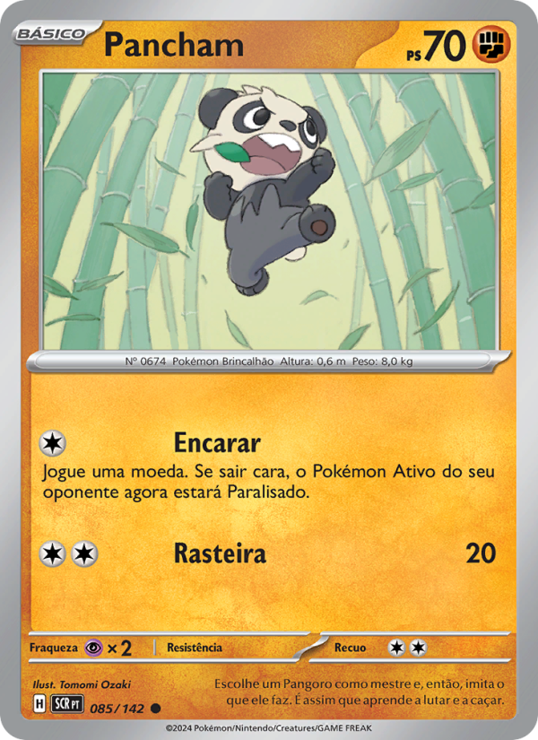 Pancham 085 — Coroa Estelar (Portuguese Pokémon TCG card)