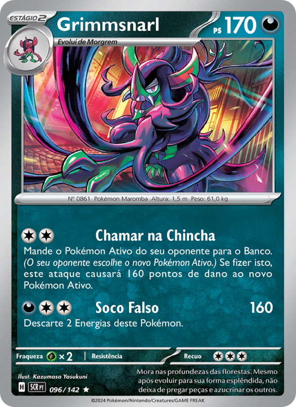 Grimmsnarl 096 — Coroa Estelar (Portuguese Pokémon TCG card)