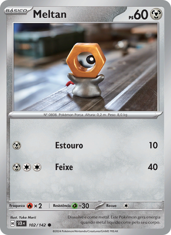 Meltan 102 — Coroa Estelar (Portuguese Pokémon TCG card)
