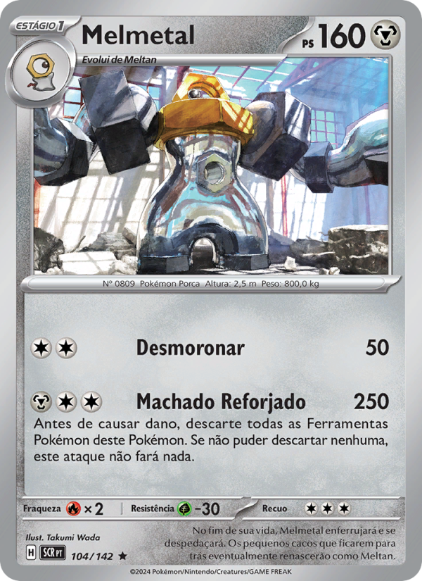Melmetal 104 — Coroa Estelar (Portuguese Pokémon TCG card)