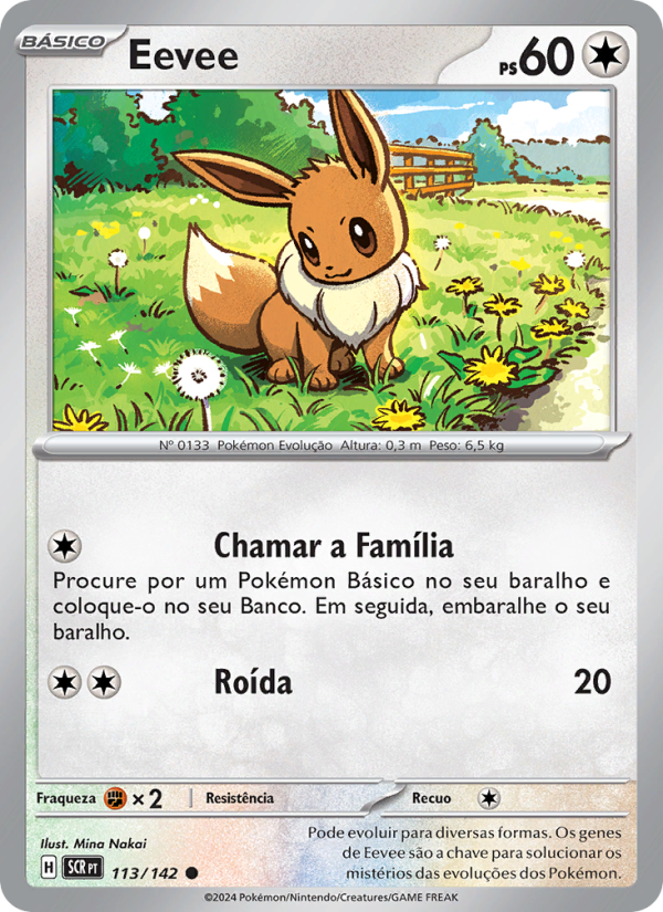 Eevee 113 — Coroa Estelar (Portuguese Pokémon TCG card)
