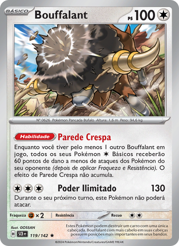 Bouffalant 119 — Coroa Estelar (Portuguese Pokémon TCG card)