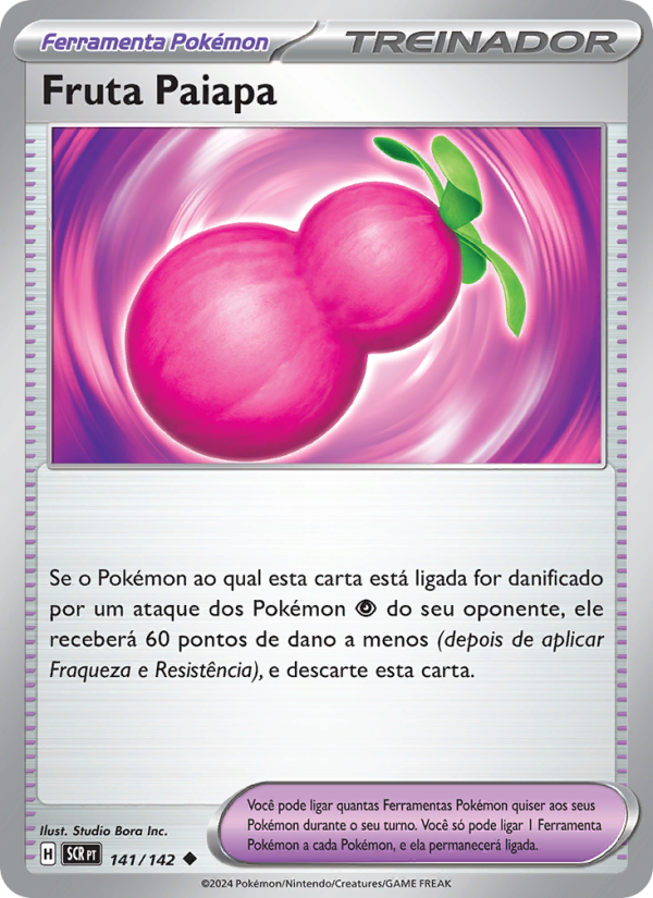 Fruta Paiapa 141 — Coroa Estelar (Portuguese Pokémon TCG card)
